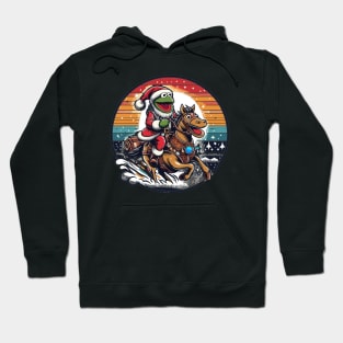 Muppet Riding on Santa's Horse Hoodie